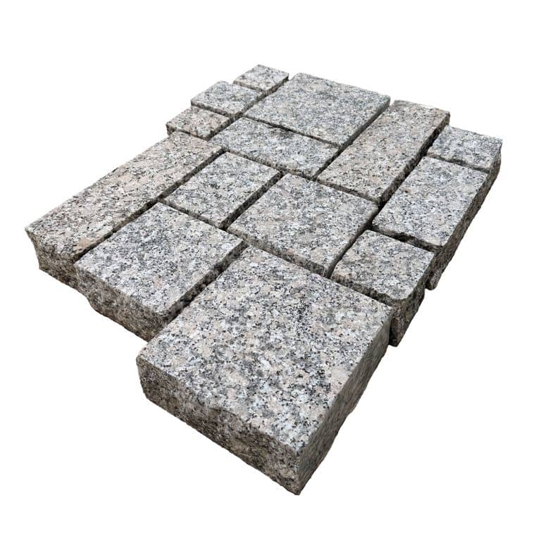 Lapa Gray Granite - Flamed Cobblestones