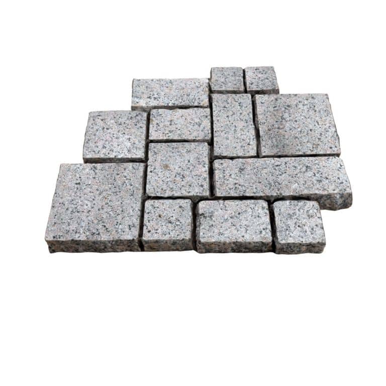 Pink Porrino Granite - Sandblasted Cobblestones