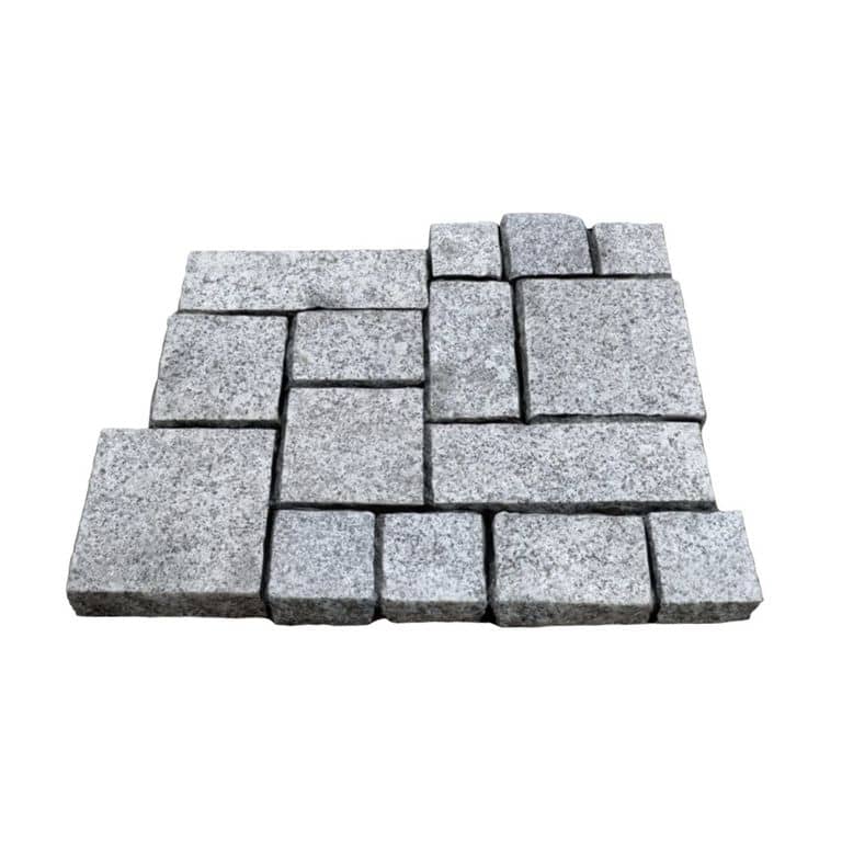 Serra Gray Granite - Sandblasted Cobblestones