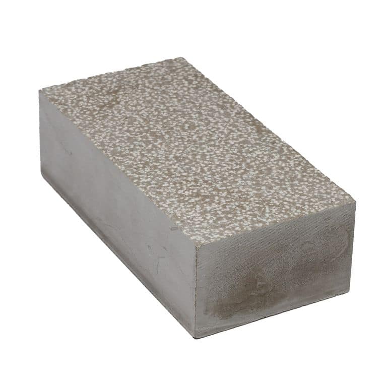 Color/Finish variation image for Amaza Estrema Limestone Cobblestone - Rectangle - Bush Hammered. The surface finish shown is bush hammered. The dominant color shown is gray.