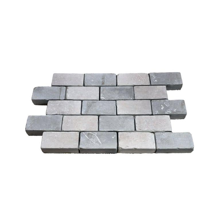 Amaza Estrema Limestone Cobblestone - Rectangle - Flamed &amp; Tumbled