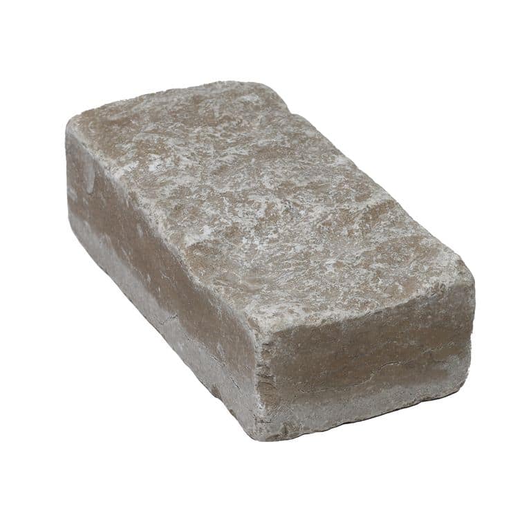 Color/Finish variation image for Amaza Estrema Limestone Cobblestone - Rectangle - Splitface &amp; Tumbled. The surface finish shown is . The dominant color shown is gray.