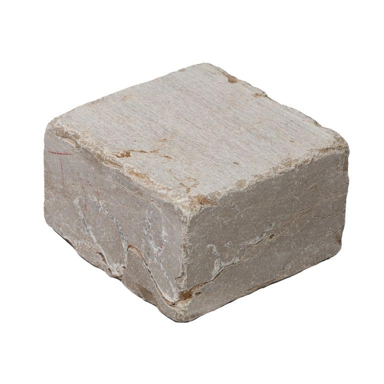 Color/Finish variation image for Amaza Estrema Limestone Cobblestone - Square - Tumbled. The surface finish shown is tumbled. The dominant color shown is beige. The color mix creates a warm feeling.