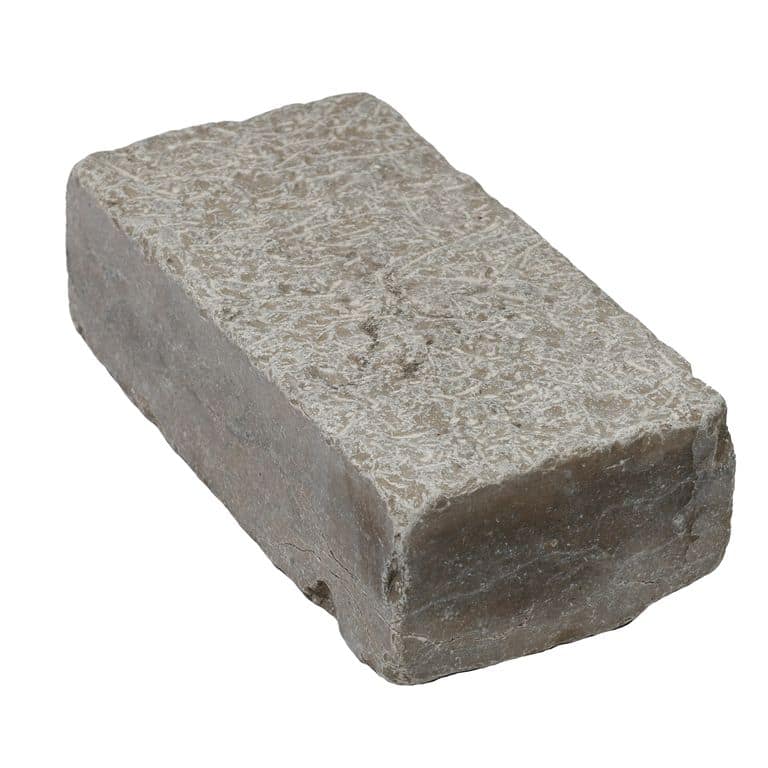 Color/Finish variation image for Amaza Estrema Limestone Cobblestone - Rectangle - Medium Clawed &amp; Tumbled. The surface finish shown is carved. The dominant color shown is gray.