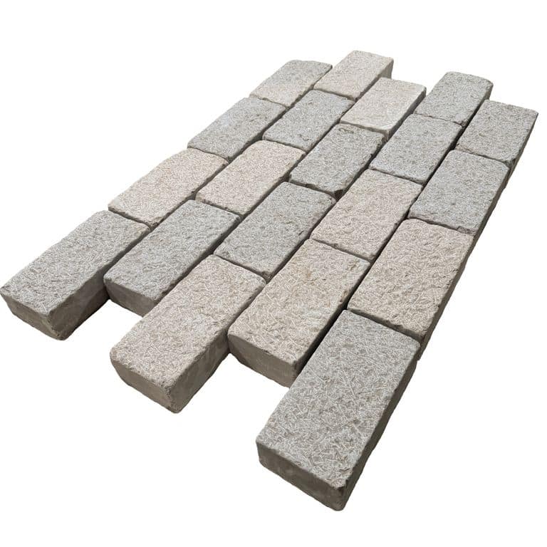  Amaza Estrema Limestone Cobblestone - Rectangle - Medium Clawed &amp; Tumbled