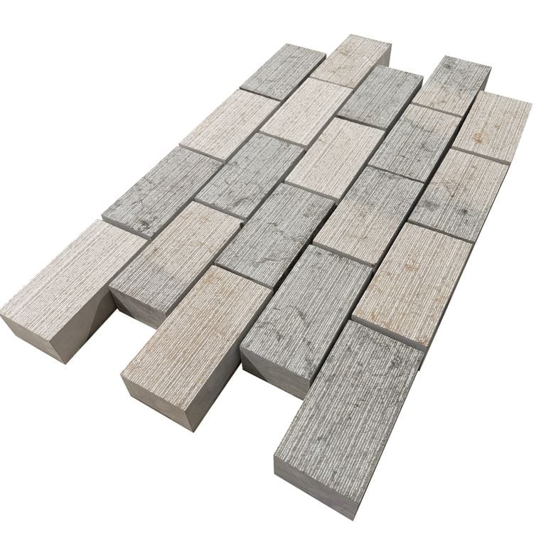  Amaza Estrema Limestone Cobblestone - Rectangle - Fine Scratched