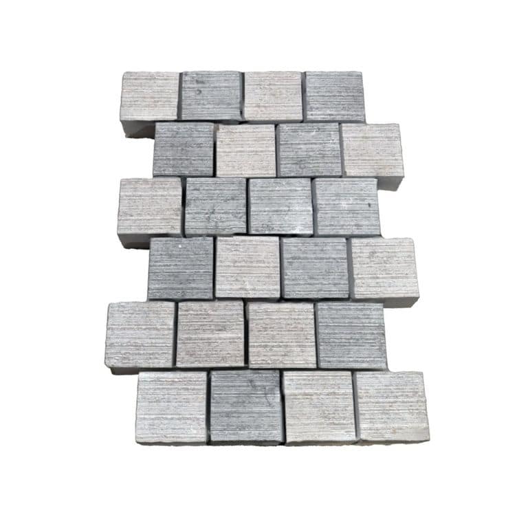 Amaza Estrema Limestone Cobblestone - Square - Fine Scratched