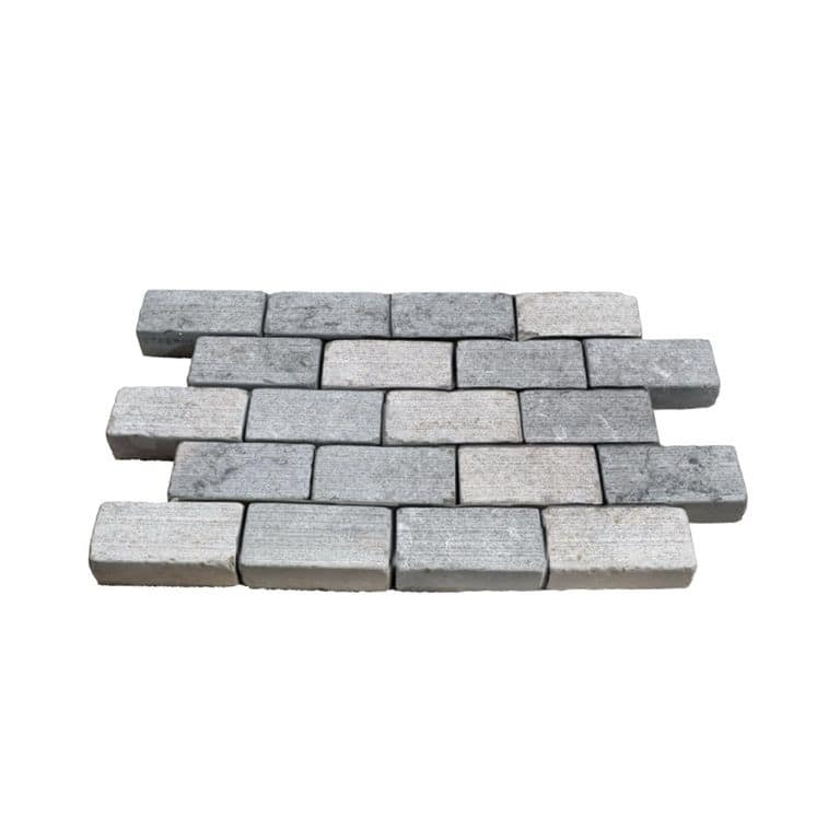 Amaza Estrema Limestone Cobblestone - Rectangle - Fine Scratched &amp; Tumbled
