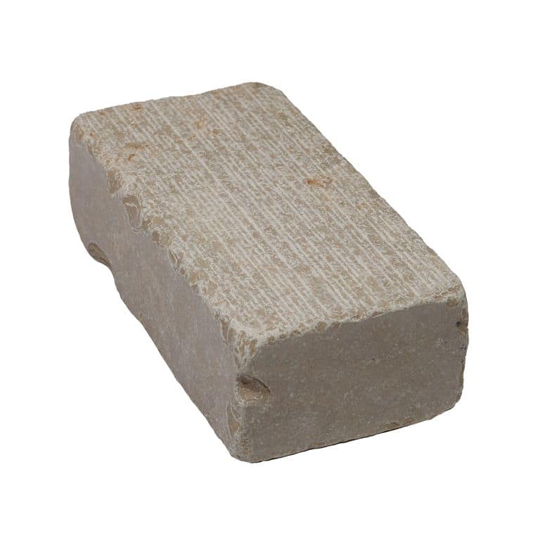 Color/Finish variation image for Amaza Estrema Limestone Cobblestone - Rectangle - Fine Scratched &amp; Tumbled. The surface finish shown is . The dominant color shown is beige. The color mix creates a warm feeling.