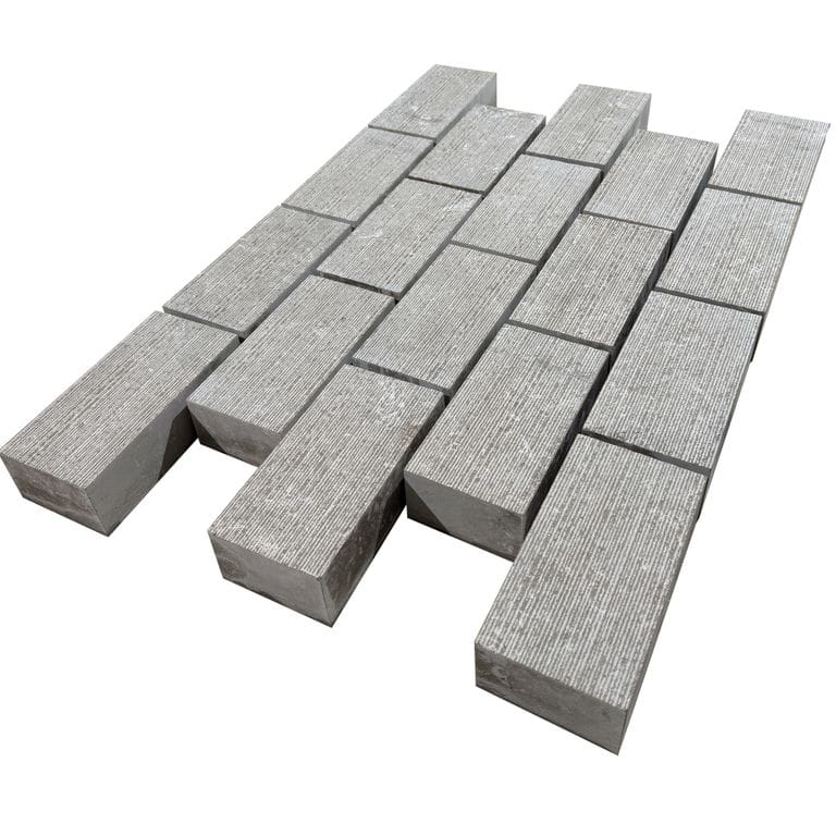  Blue Harbor Limestone Cobblestone - Rectangle - Fine Scratched