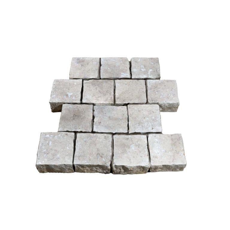 Mountain Hard Beige Limestone - Flamed Cobblestone