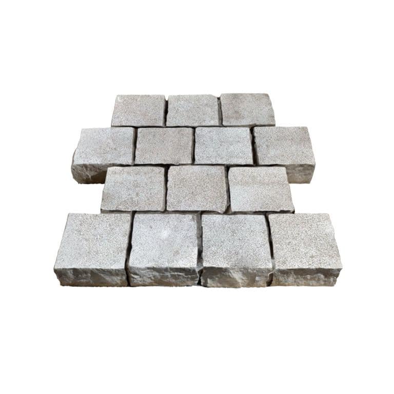 Mountain Hard Beige Limestone - Bush Hammered Cobblestone