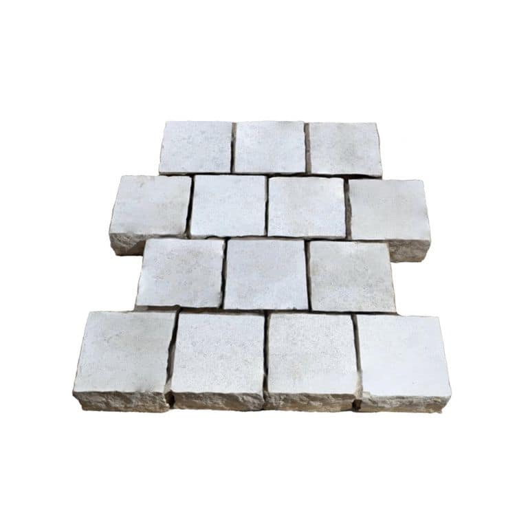 Mountain Hard Beige Limestone - Sandblasted Cobblestone