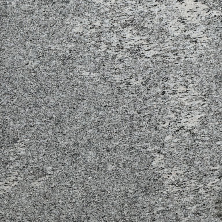 Color/Finish variation image for Strata Mist Cross-Cut Gneiss - Steps and Treads. The surface finish shown is flamed. The dominant color shown is gray. The color mix creates a cool feeling.