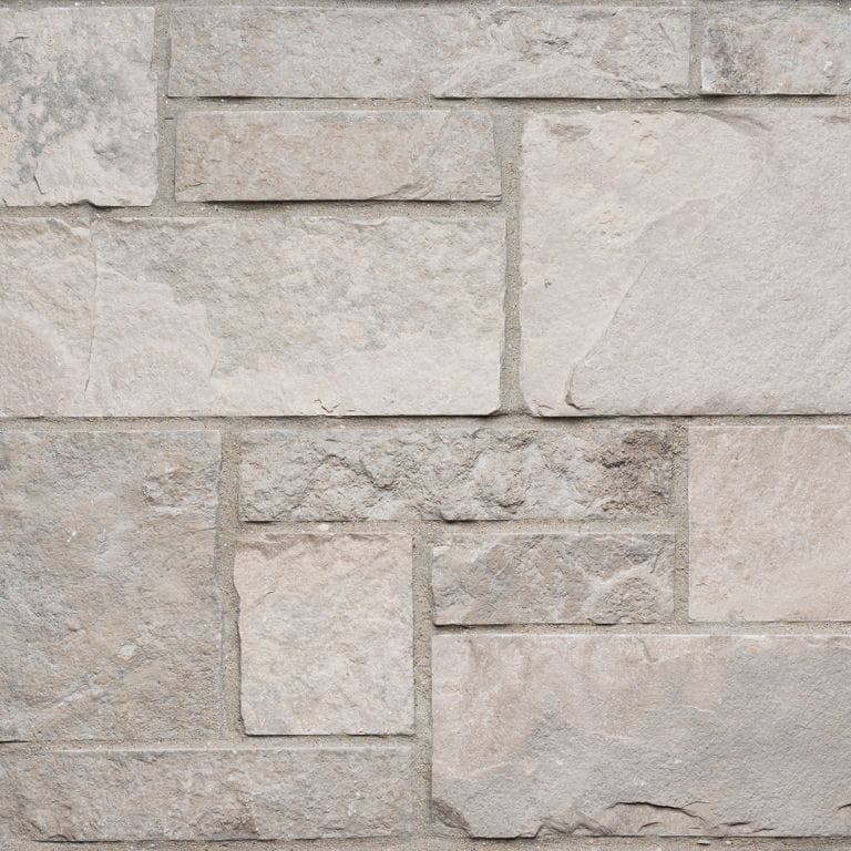 Color/Finish variation image for Fond du Lac Limestone - Thin Veneer. The surface finish shown is . The dominant color shown is gray. The color mix creates a warm feeling.