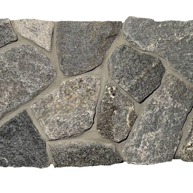 Feature image for Mystic Harbor Granite Thin Veneer - Mosaic. The surface finish shown is . The dominant color shown is gray. The color mix creates a warm feeling.