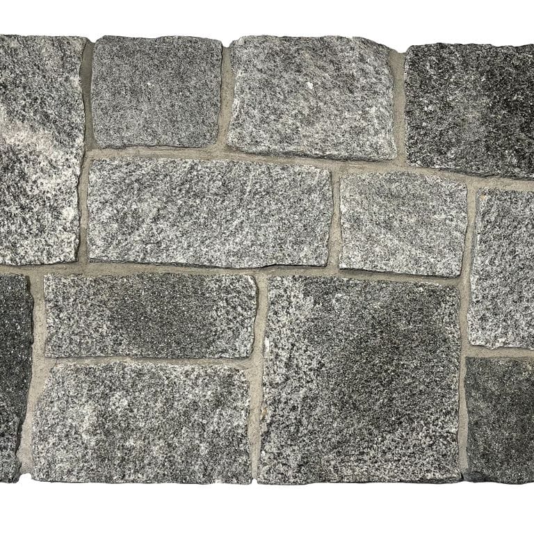 Application image for Oyster Bay Granite Thin Veneer - Square and Rectangle . The surface finish shown is . The dominant color shown is gray. The color mix creates a cool feeling.
