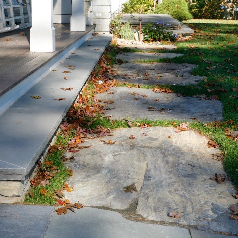 The image shows this product being used for Granite- Mystic Mountain- Natural - Oversized Pavers.