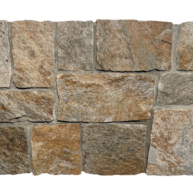 Application image for New England Tan Granite Veneer - Square and Rectangle. The surface finish shown is . Dominant colors shown are brown, gray and tan. The color mix creates a warm feeling.