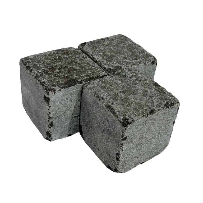 Fokan Black Basalt - Flamed &amp; Tumbled Cobblestone