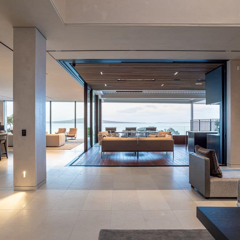 Application image for Moon Beige Limestone - Interior Floor. The image shows this product being used in an interior floor application. The surface finish shown is . The dominant color shown is beige. The color mix creates a warm feeling.