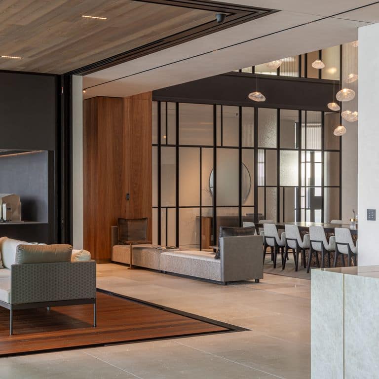 Application image for Moon Beige Limestone - Interior Floor. The image shows this product being used in an interior floor application. The surface finish shown is . The dominant color shown is beige. The color mix creates a warm feeling.