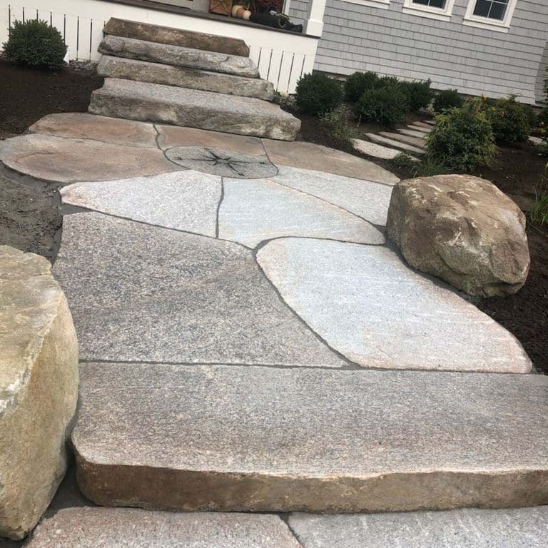 New England Fieldstone Boulders - Sawn Irregular Pavers