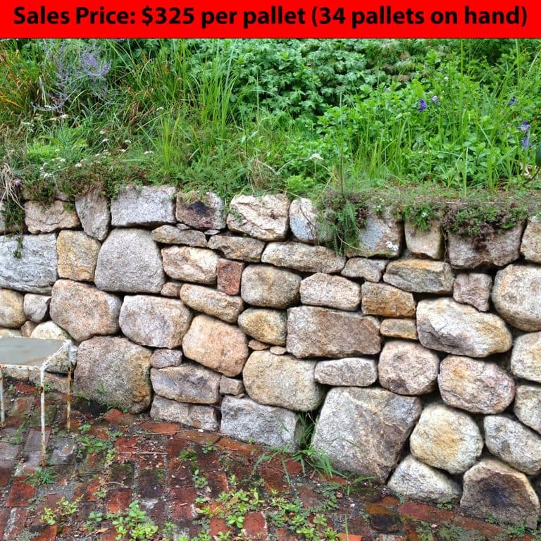 Application image for New England Fieldstone - Wallstone Run Mix.