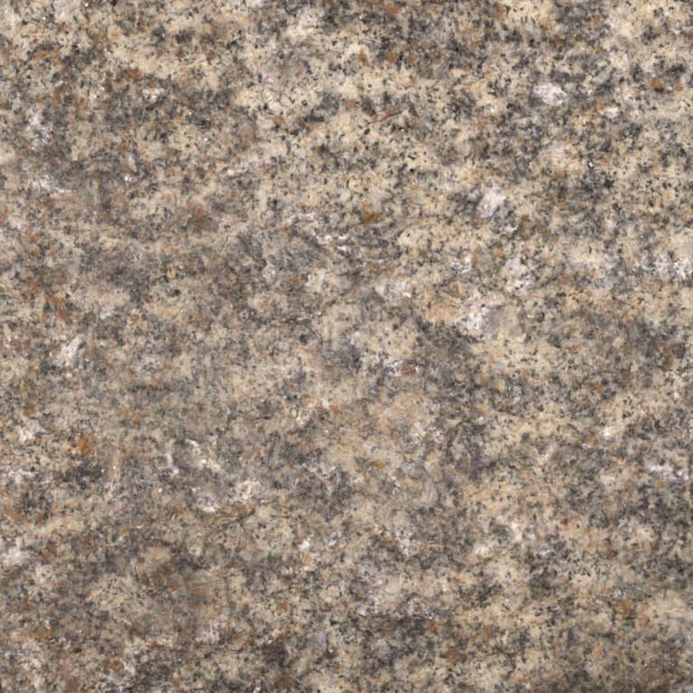Color/Finish variation image for Reclaimed Footworn Granite - Plank Pavers. The surface finish shown is . Dominant colors shown are brown and tan; with beige, gray, orange/rust and purple secondaries. The color mix creates a warm feeling. Blotched and coarse speckled color patterns.