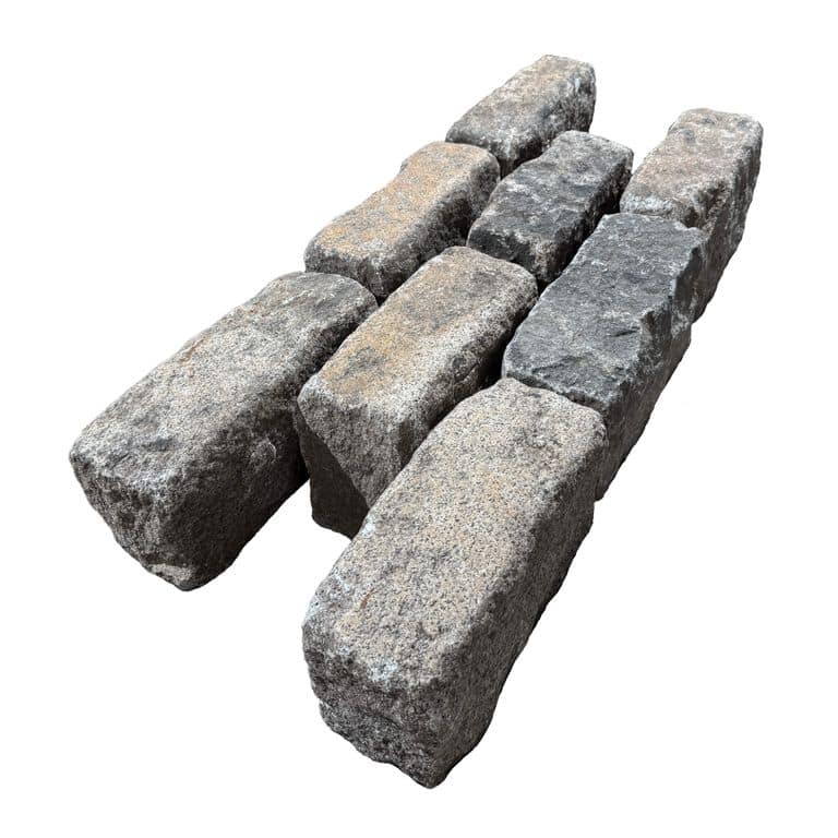 Application image for Reclaimed New England Cobblestones - Jumbo Worn Top. The surface finish shown is . The dominant color shown is gray. The color mix creates a warm feeling.