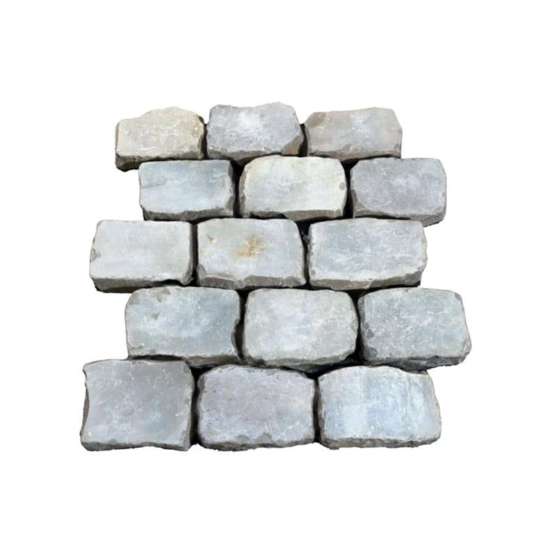 Reclaimed European Sandstone Cobblestones - Rectangle - Flat Surface
