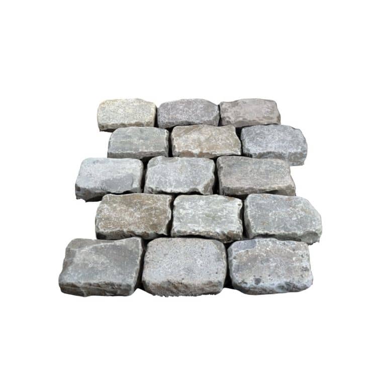 Reclaimed European Sandstone Cobblestones - Rectangle - Worn Surface