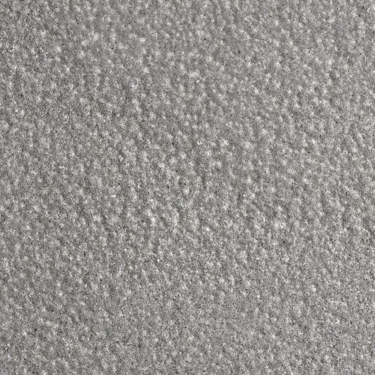 Color/Finish variation image for Italian Bluestone Pavers. The surface finishes shown are brushed and bush hammered. The dominant color shown is gray; with a white secondary. The color mix creates a cool feeling. Coarse speckled color pattern.