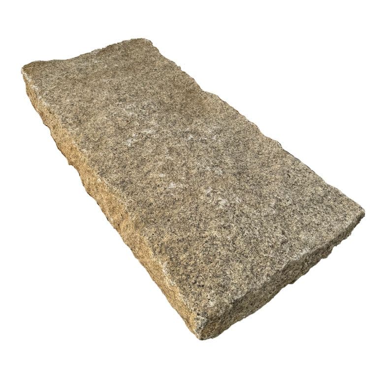 Color/Finish variation image for Reclaimed Rustic Granite - Plank Pavers. The surface finish shown is . Dominant colors shown are brown and tan. The color mix creates a warm feeling.