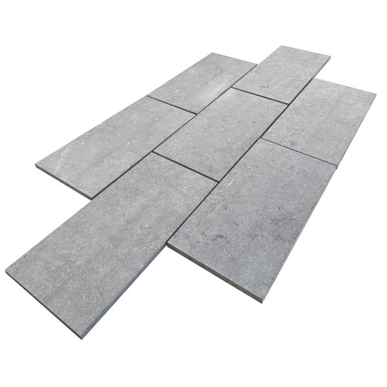 Color/Finish variation image for Belgian Bluestone - Pavers. The surface finish shown is . The dominant color shown is gray. The color mix creates a cool feeling.