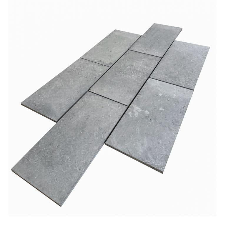 Color/Finish variation image for Belgian Bluestone - Pavers. The surface finish shown is . The dominant color shown is gray. The color mix creates a cool feeling.