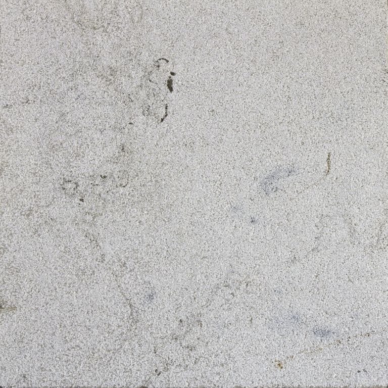 Color/Finish variation image for Sky Prima Limestone - Veneer. The surface finish shown is sand blasted. The dominant color shown is gray; with beige and white secondaries. The color mix creates a cool feeling. Fine speckled and cloudy color patterns.