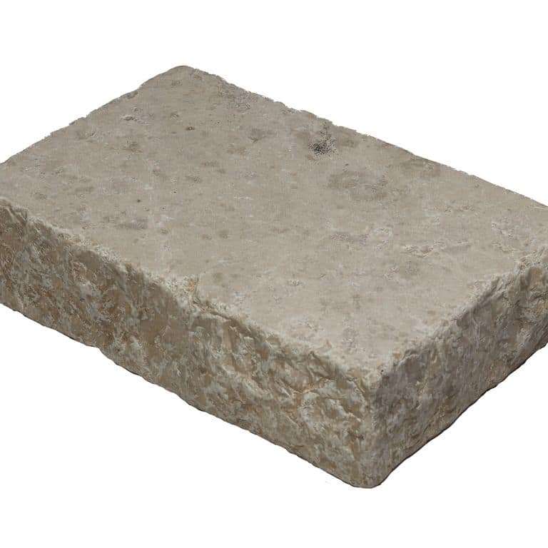 Color/Finish variation image for Mountain Hard Limestone - Cobblestone Mix. The surface finish shown is . Dominant colors shown are tan and cream. The color mix creates a warm feeling.