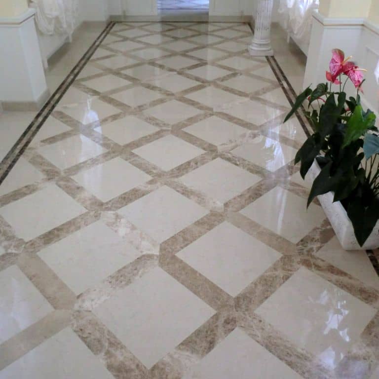 The image shows this product being used in an interior floor application.