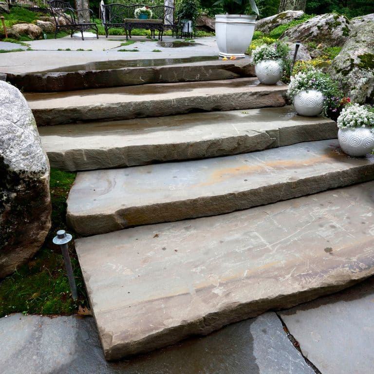 Full Color Bluestone - Natural Cleft Jumbo Monolithic Steps