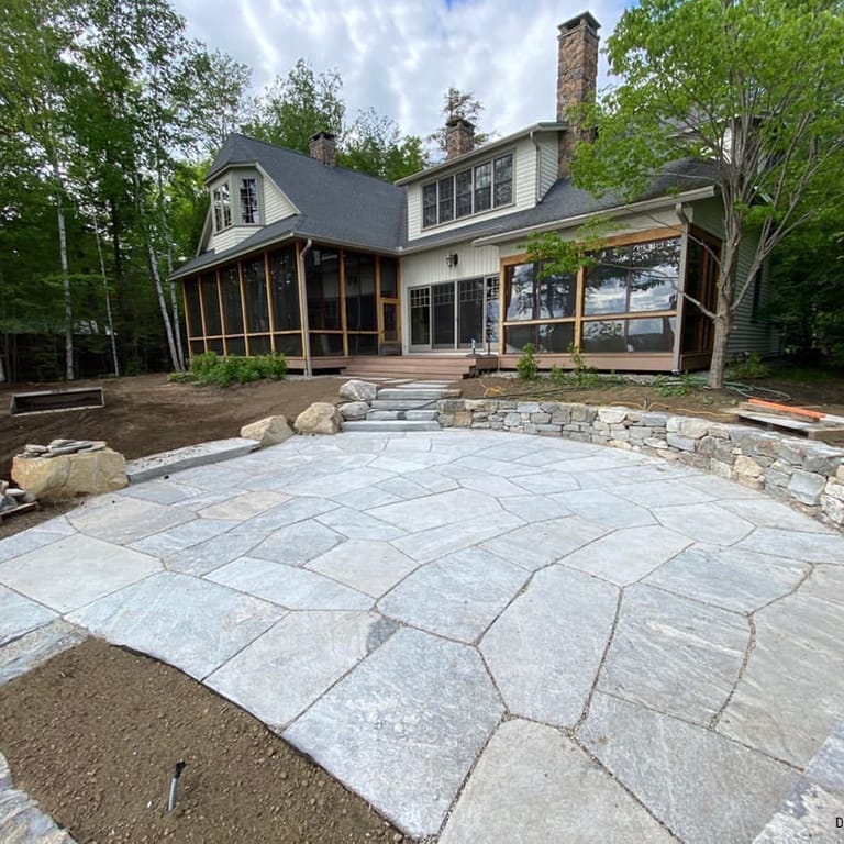 The image shows this product being used for path pavers and patio pavers.