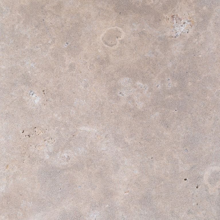 Color/Finish variation image for Bavarian Dolomite - Gray - Benches &amp; Seating. The surface finishes shown are brushed and sand blasted. Dominant colors shown are beige, gray and pink; with purple, white, tan and cream secondaries. The color mix creates a warm feeling. Blotched, swirled and cloudy color patterns.