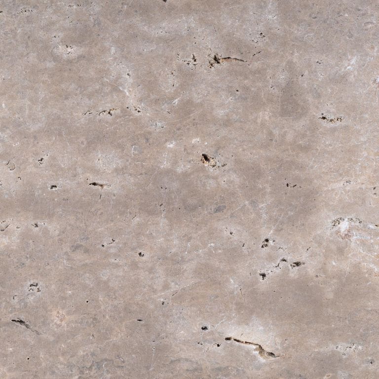 Color/Finish variation image for Bavarian Dolomite - Gray - Benches &amp; Seating. The surface finishes shown are brushed and tumbled. Dominant colors shown are gray and tan; with beige, brown, orange/rust and white secondaries. Exhibits "movement" and the color mix creates a warm feeling. Random, blotched, swirled and cloudy color patterns.