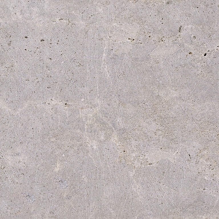 Swatch image cropped for Bavarian Dolomite - Gray - Benches &amp; Seating. The surface finish shown is honed. The dominant color shown is gray; with beige, pink, purple, white and cream secondaries. Exhibits "movement". Fine speckled and cloudy color patterns. Contains mineral inclusions.
