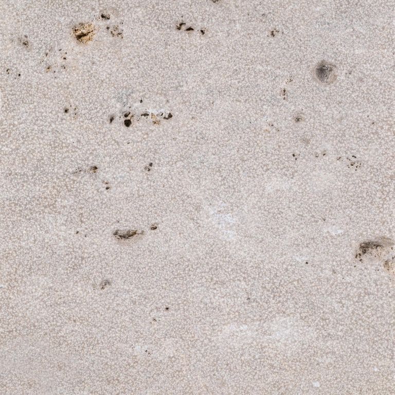 Color/Finish variation image for Bavarian Dolomite - Gray - Benches &amp; Seating. The surface finishes shown are honed and tumbled. Dominant colors shown are beige, gray and white; with pink, purple and cream secondaries. The color mix creates a warm feeling. Fine speckled, blotched and cloudy color patterns.