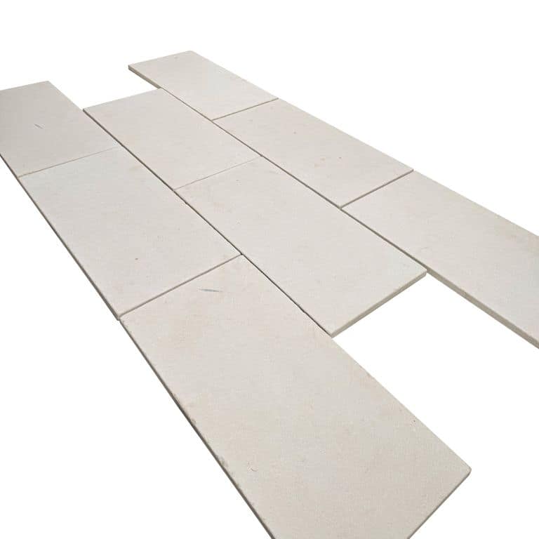 Color/Finish variation image for Bavarian Beige Limestone - Pavers. The surface finish shown is . Dominant colors shown are beige, tan and cream. The color mix creates a warm feeling.