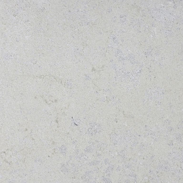 Color/Finish variation image for Bavarian Limestone - Gray - Interior Floor. The surface finish shown is sand blasted. Dominant colors shown are beige, gray and white. The color mix creates a cool feeling. Solid and cloudy color patterns.