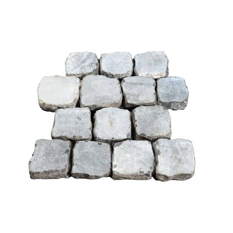 Reclaimed Belgian Bluestone Cobblestones - Flat Surface
