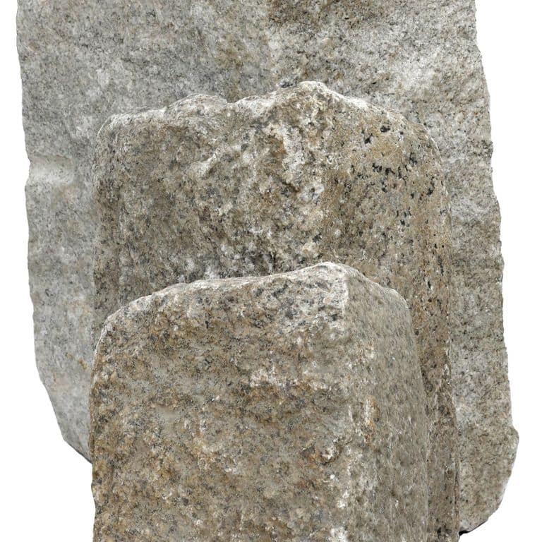 Application image for Reclaimed Granite - Thin Veneer. The dominant color shown is gray; with beige, brown, green, white and tan secondaries. The color mix creates a warm feeling. Speckled, blotched and random color patterns. Contains some mica.