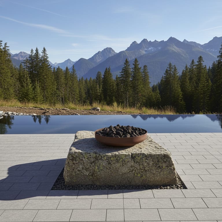 Application image for Bavarian Dolomite Gray Limestone - Pavers. The image shows this product being used in a patio pavers application. The surface finish shown is . Dominant colors shown are beige and tan.